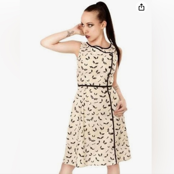 Folter by Retrolicious Web of Darkness Bat Dress - Picture 1 of 3